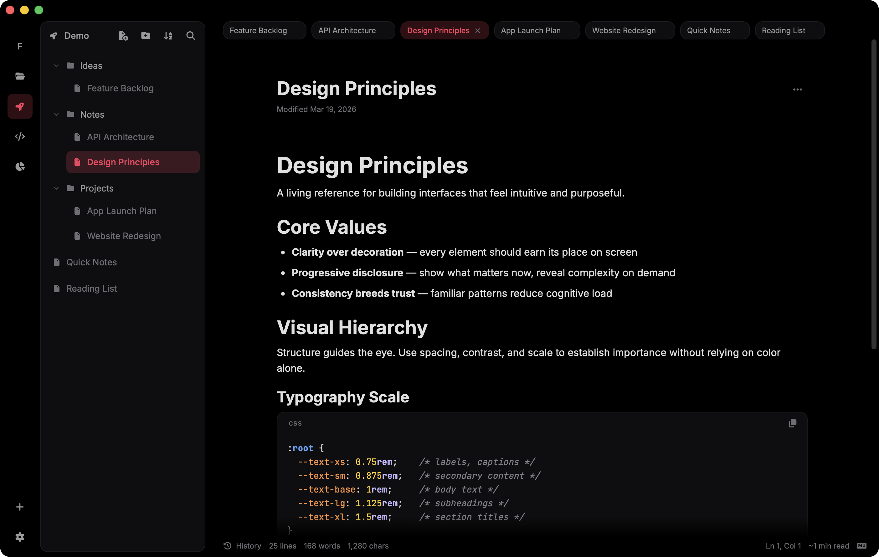Inkwell app preview